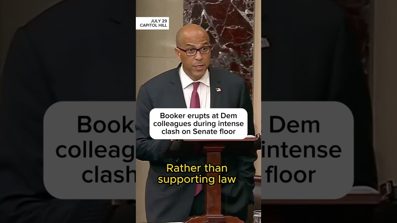 Booker erupts at Dem colleagues during intense clash on Senate floor