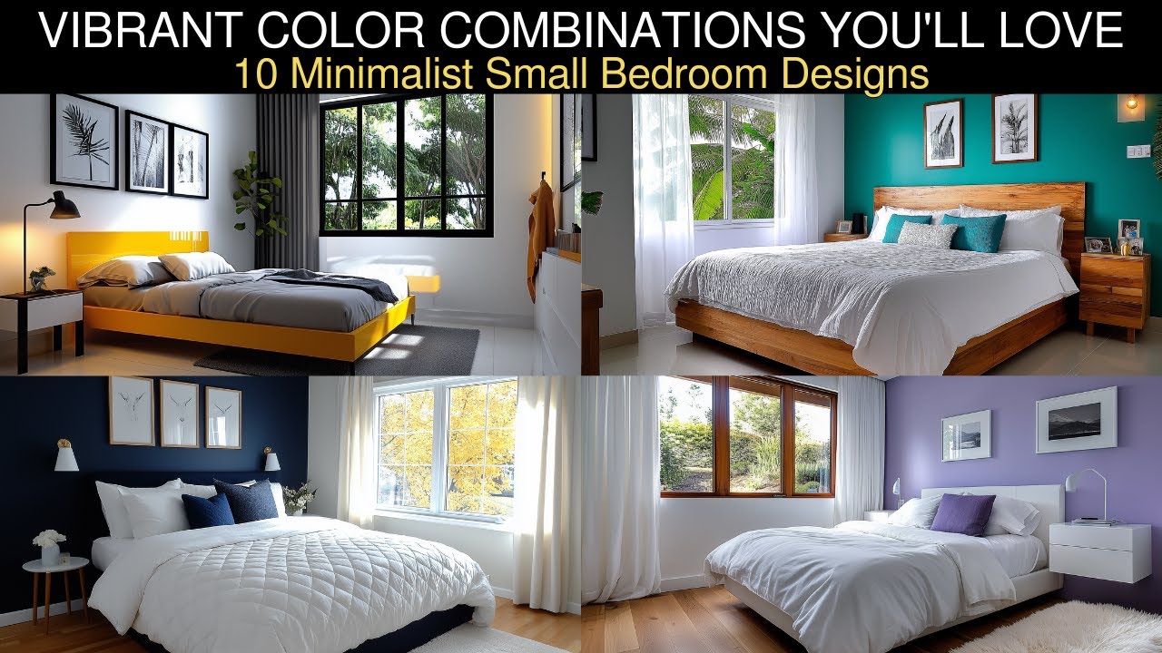 10 Minimalist Small Bedroom Designs with Vibrant Color Combinations You'll Love