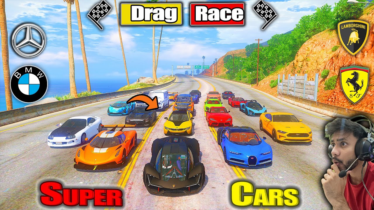 Powerful Super Cars🚀 Vs Extreme🔥Highway Drag Race GTA 5