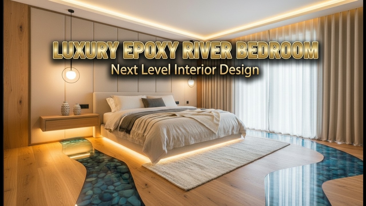 $100K Luxury Epoxy River Bedroom Transformation