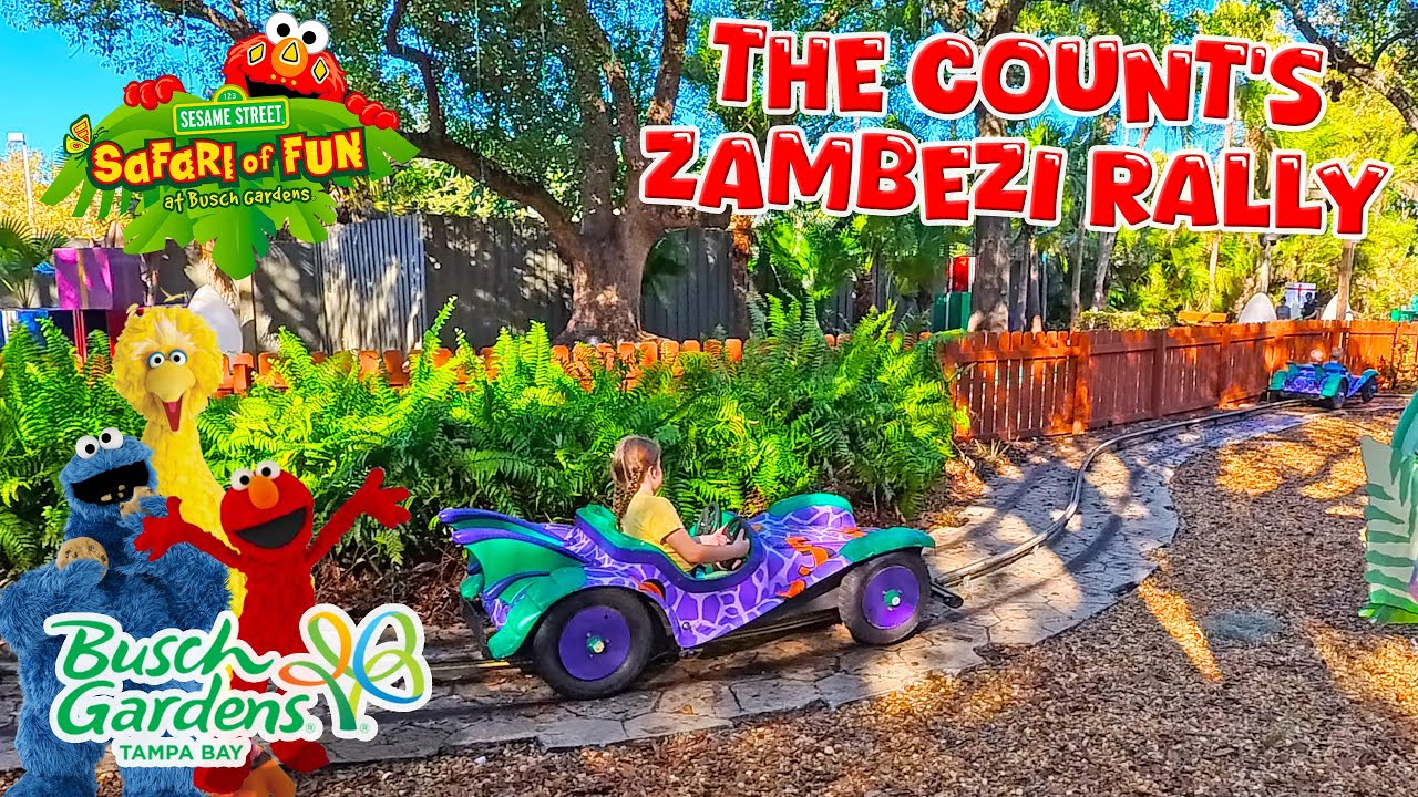 Ride The Count’s Zambezi Rally in Sesame Street Safari of Fun at Busch Gardens (Jan 2026) [4K]