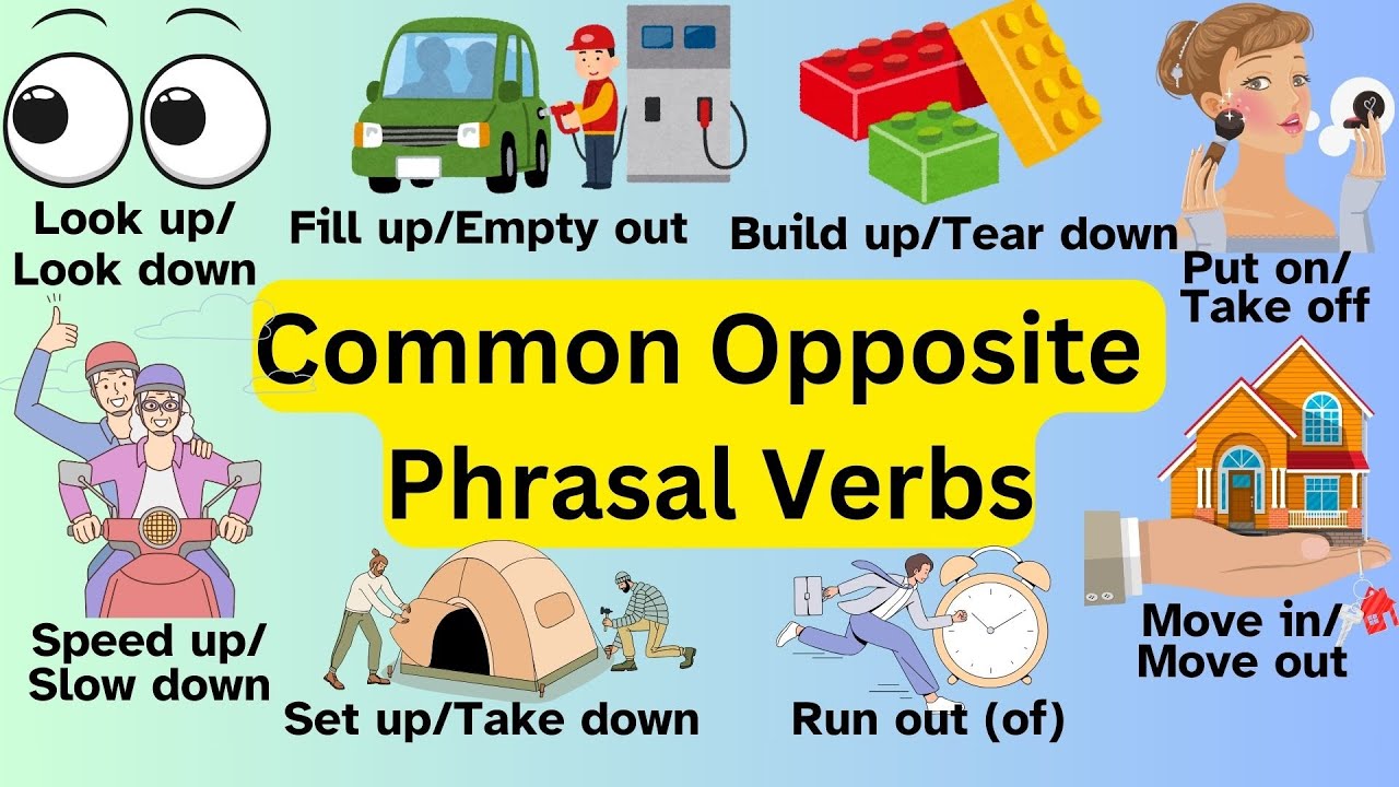 Common Opposite Phrasal Verbs | Opposite Phrasal Verbs - Opposite Words
