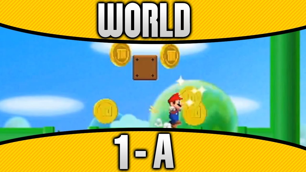 New Super Mario Bros. 2 - World 1-A 100% All Star Coins