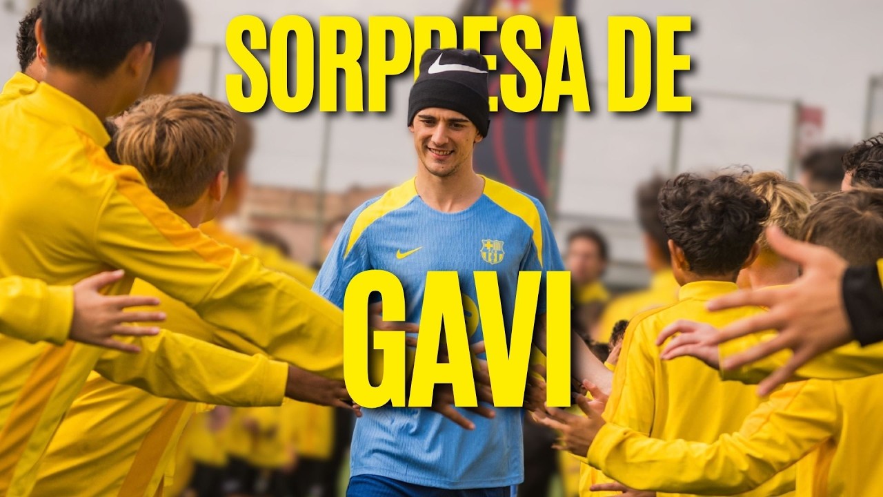 😲 Sorpresa de GAVIa niños de la BARÇA ACADEMY de AUSTRALIA en la Ciutat Esportiva 🔵🔴