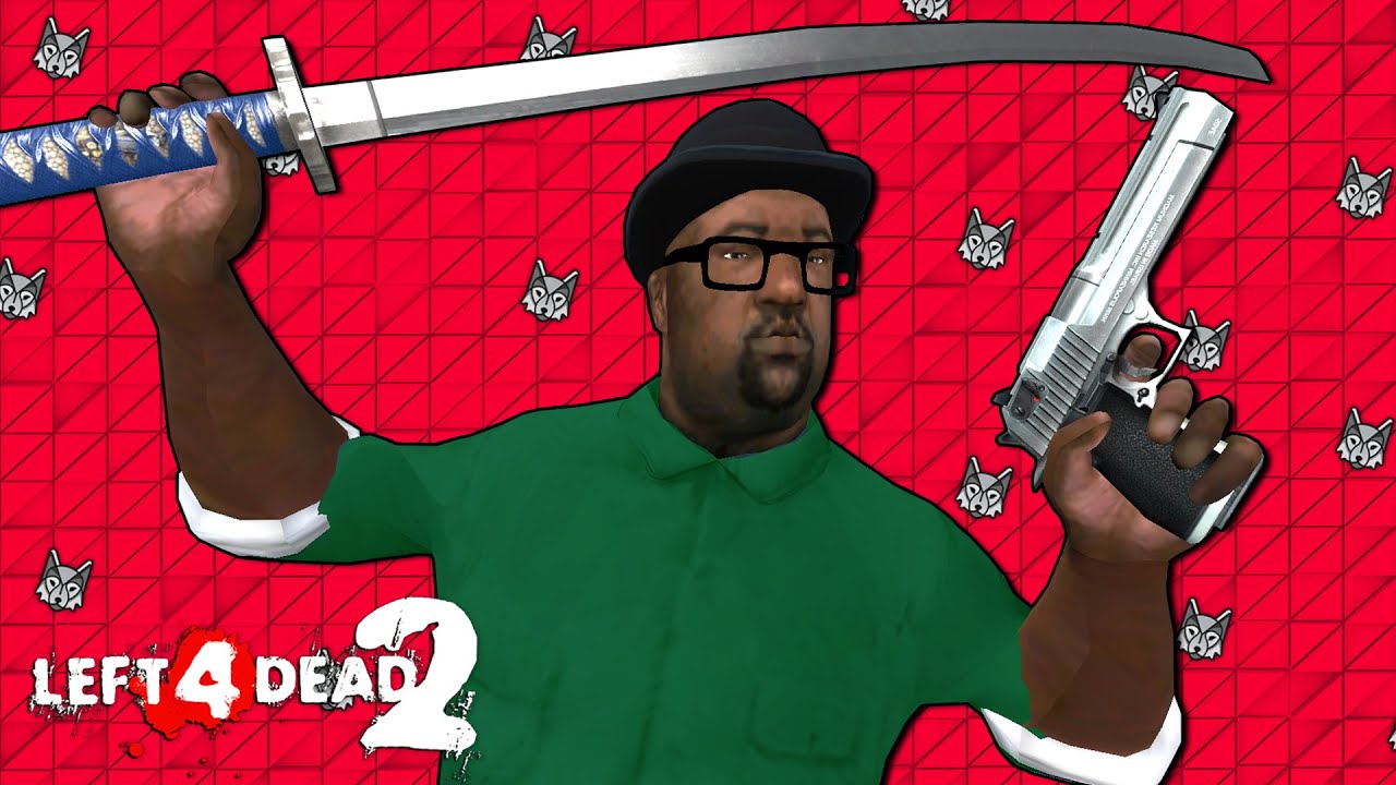 L4D2: САМУРАЙ БОЛЬШОЙ СМОУК УБИВАЕТ ЗАРАЖЁННЫХ В САН-АНДРЕАСЕ! (Left 4 Dead 2)