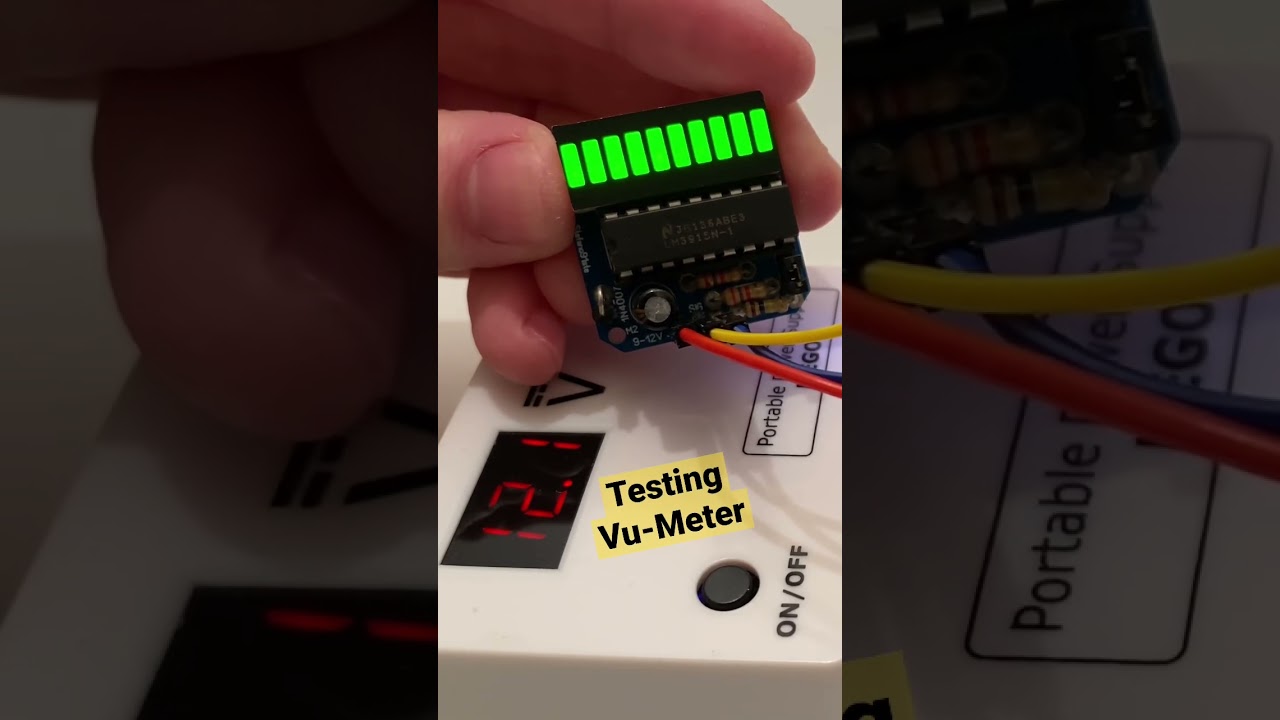 Testing Vu-Meter on home made PCB #diy #vumeter #lm3915 #electronic