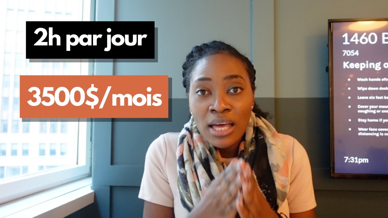 Cette activité À TEMPS PARTIEL (2h par jour) rapporte 3500$ PAR MOIS !!!