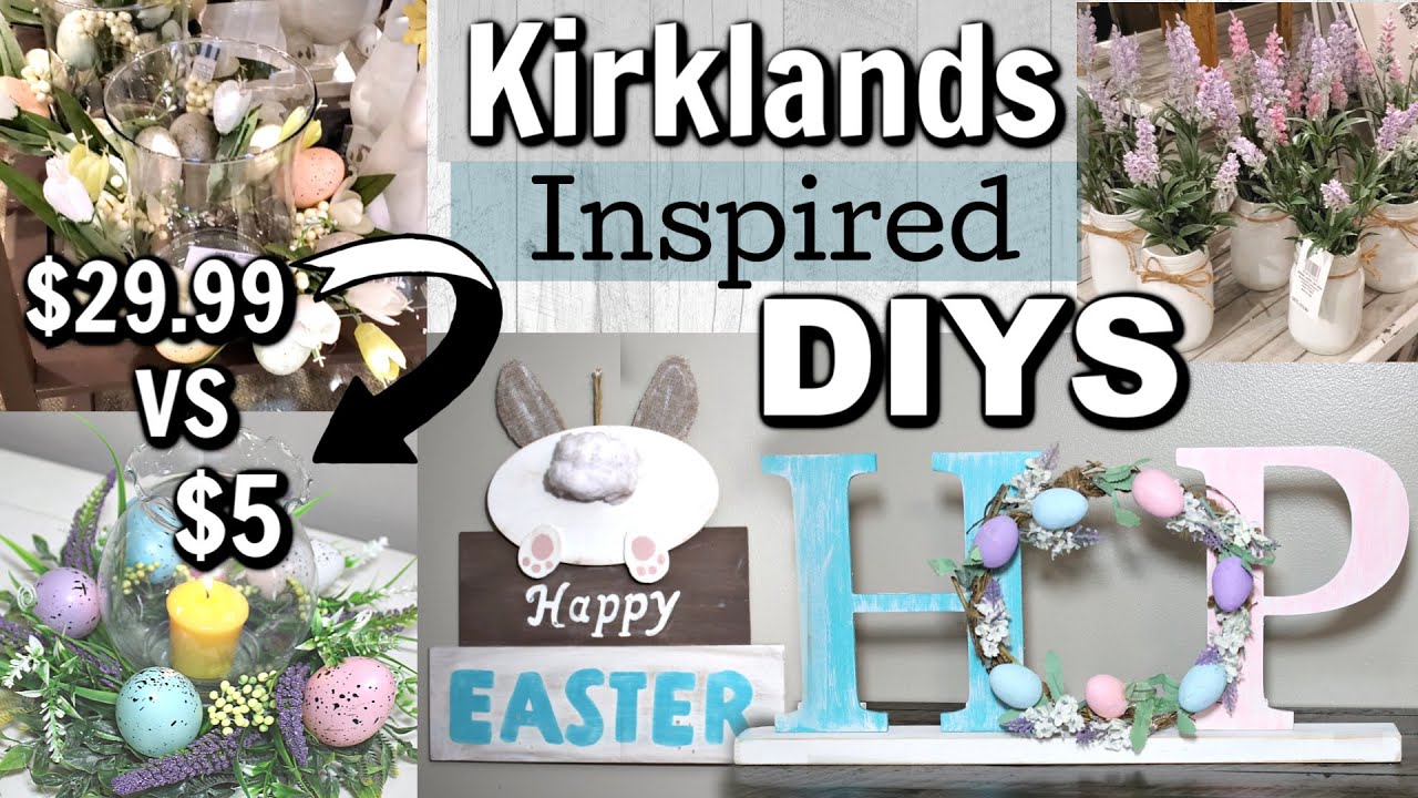 DIY Kirklands Inspired Decor | Dollar Tree Easter DIYS | Krafts by Katelyn