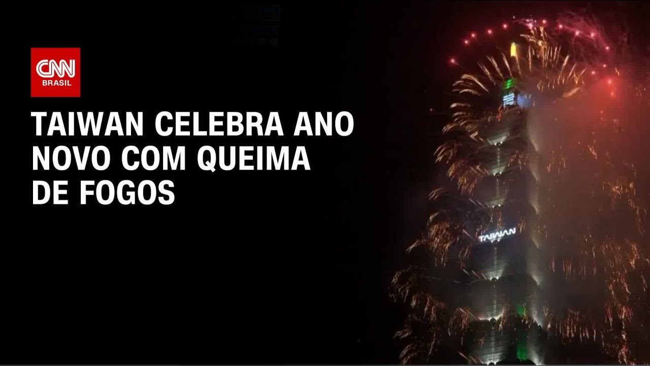 Ano Novo chega em Taiwan com queima de fogos | BASTIDORES CNN