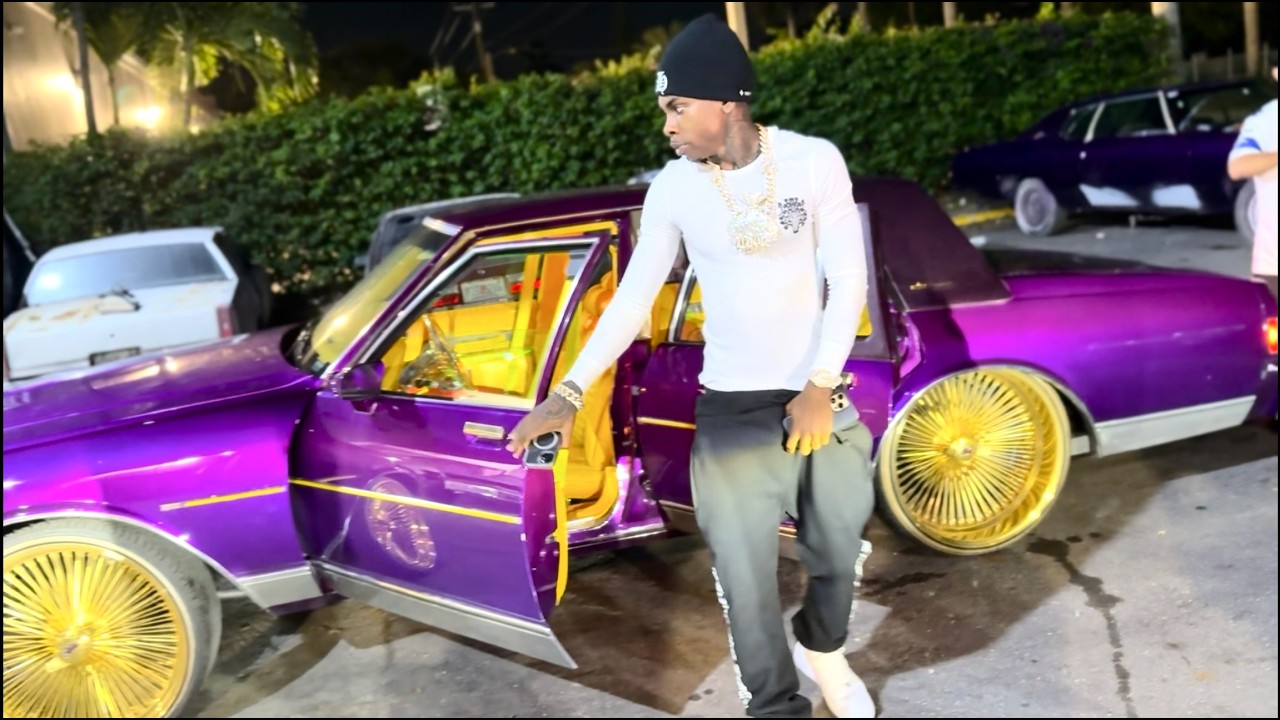 Zillionaire Doe Brings his Candy Purple Chevy LS Box on Gold 24's Daytons to Sudamar