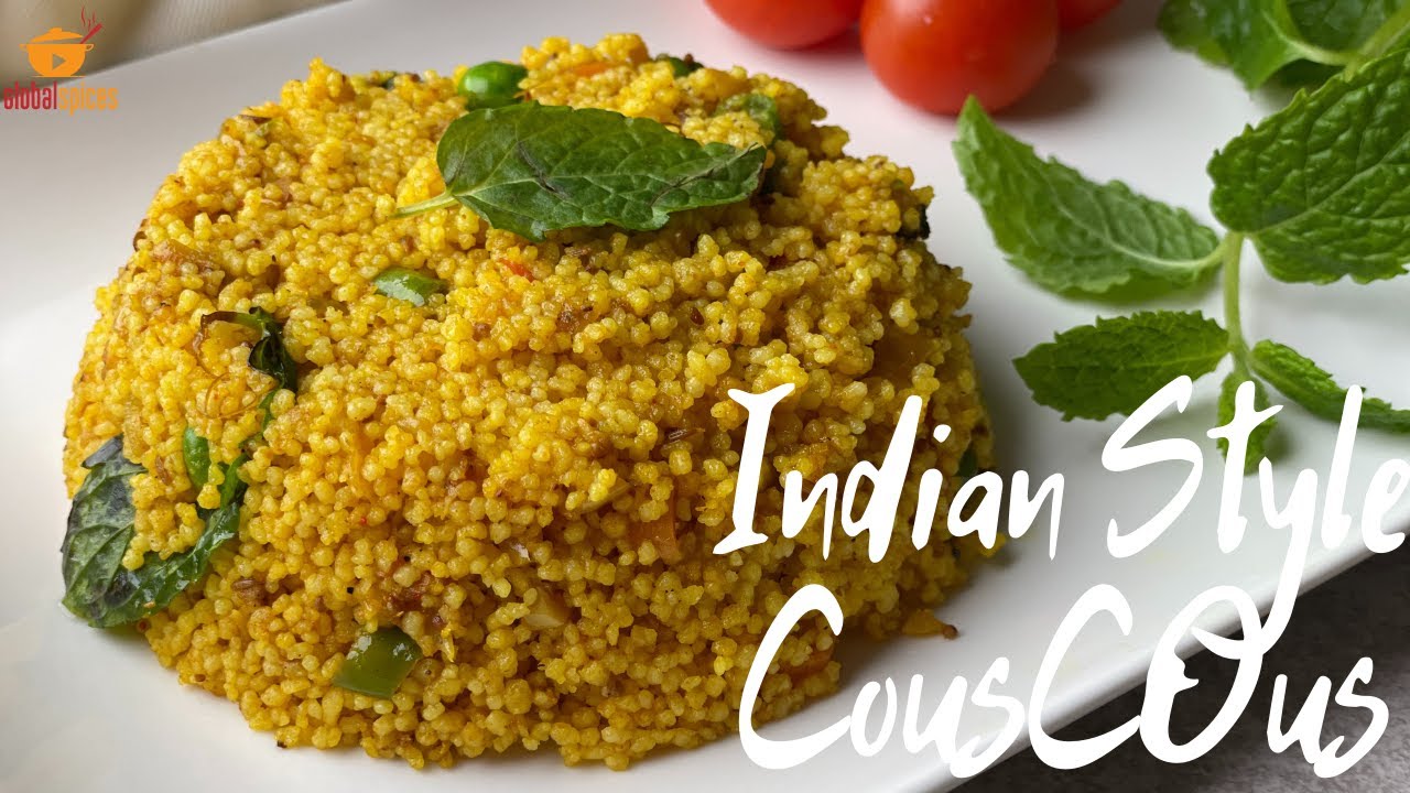 Indian Style Couscous I Quick Healthy Lunch I 20 min Lunch Recipe
