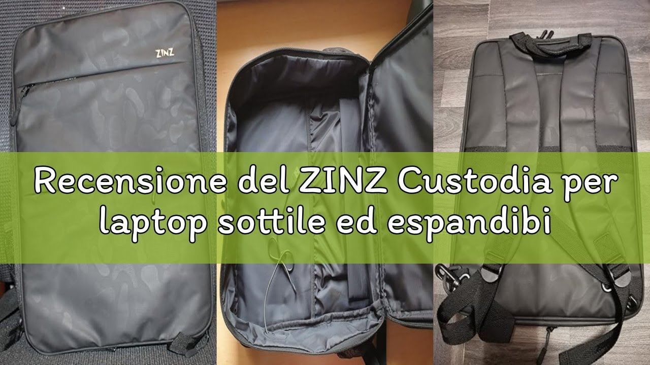 Recensione del ZINZ Custodia per laptop sottile ed espandibile da 13, 14, 15, 16 pollici, impermeabi