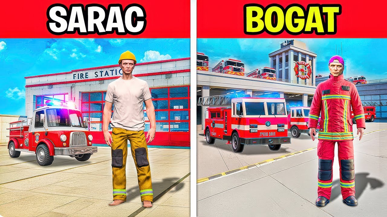 Pompier SĂRAC vs BOGAT în GTA 5!?