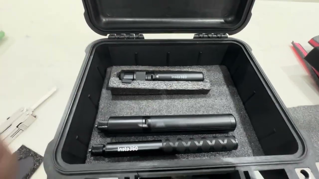 Peli case 1400 setup for insta 360 x4 accessories using ali express