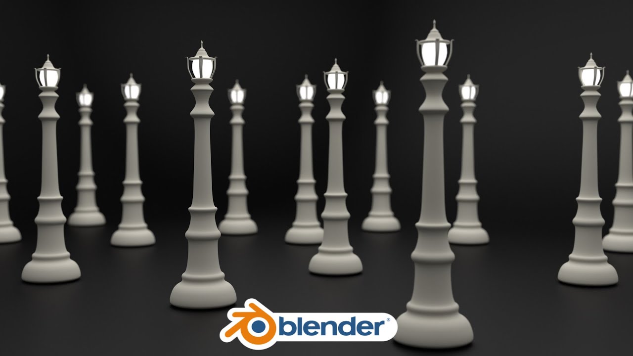 How to create street light in Blender