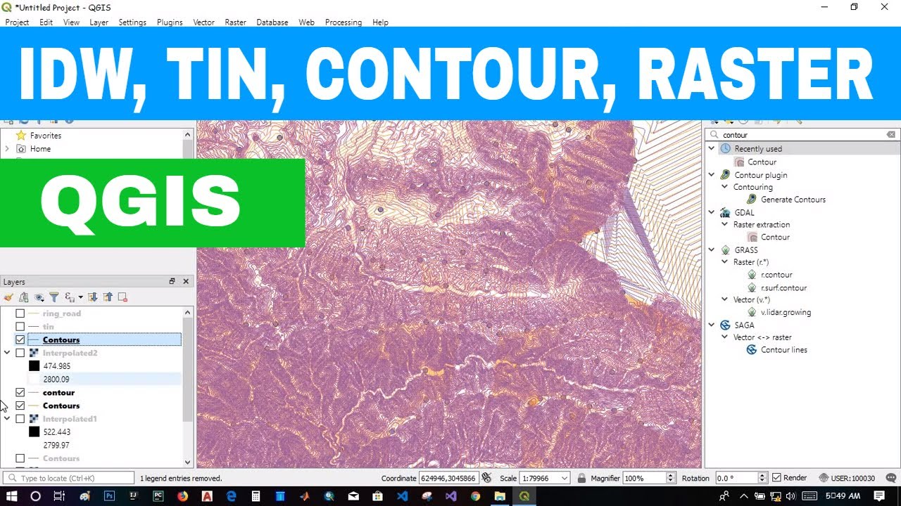 [QGIS] CONVERT POINT/POLYGON TO RASTER | CREATE TIN | IDW INTERPOLATION | RASTER TO CONTOUR IN QGIS