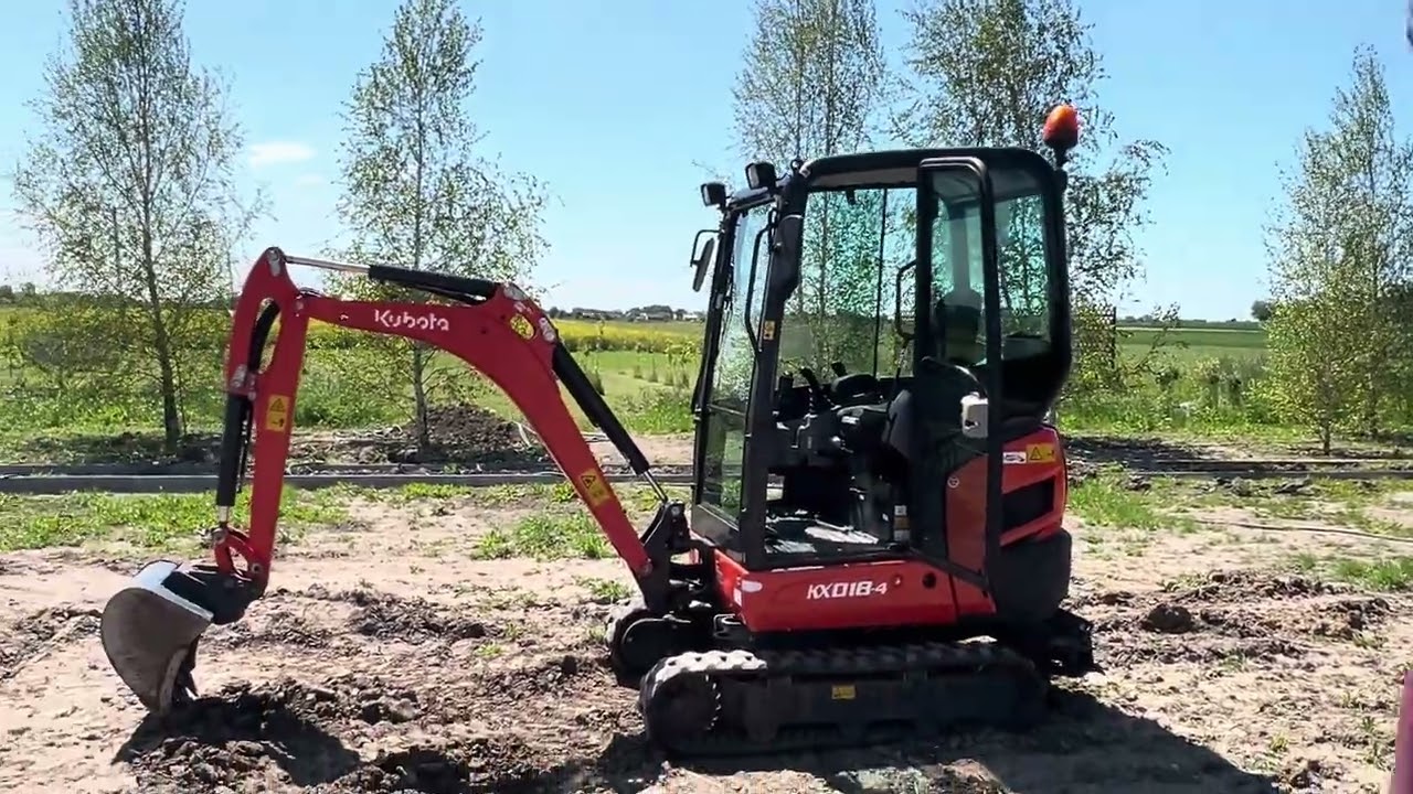 Minikoparka Kubota KX018-4 rok 2019 test prezentacja