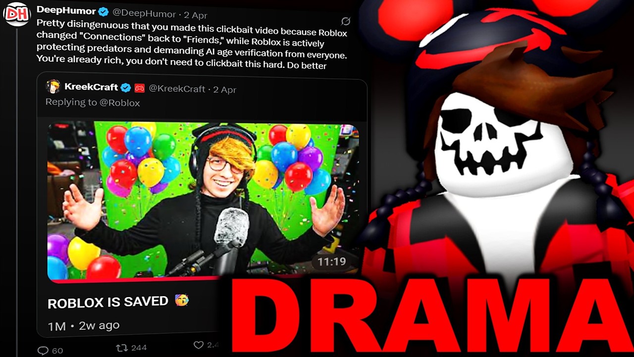huge insane crazy roblox thumbnail clickbait drama situation.