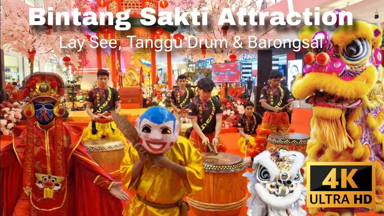 Atraksi Lay See, Tanggu Drum dan Barongsai dari Bintang Sakti di Delipark Medan | CNY 2024