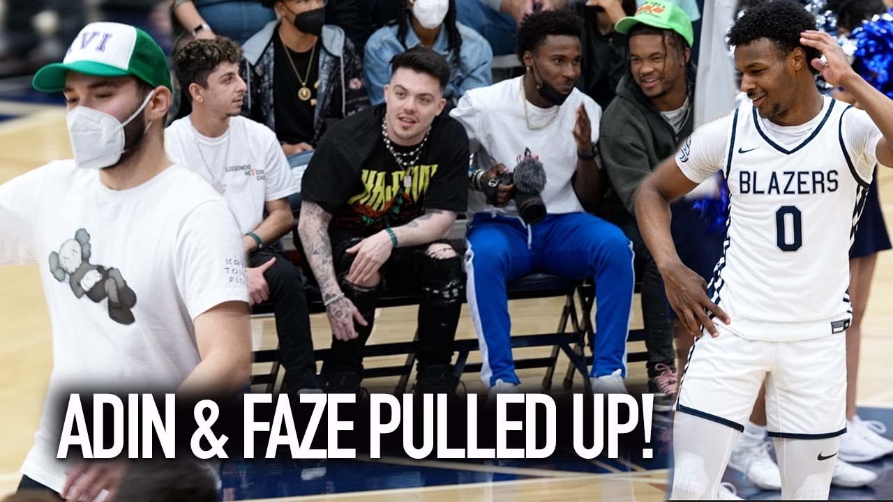 Bronny James Goes Crazy In Front Of Adin Ross Faze Deestroying & Kyler Murray!