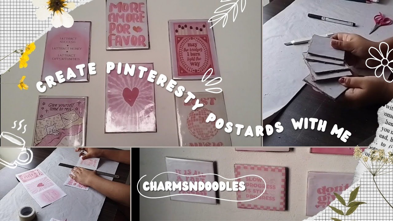 How to Make Pinterest-Inspired Postcards for Wall Decor | DIY Aesthetic Room Decor ✨