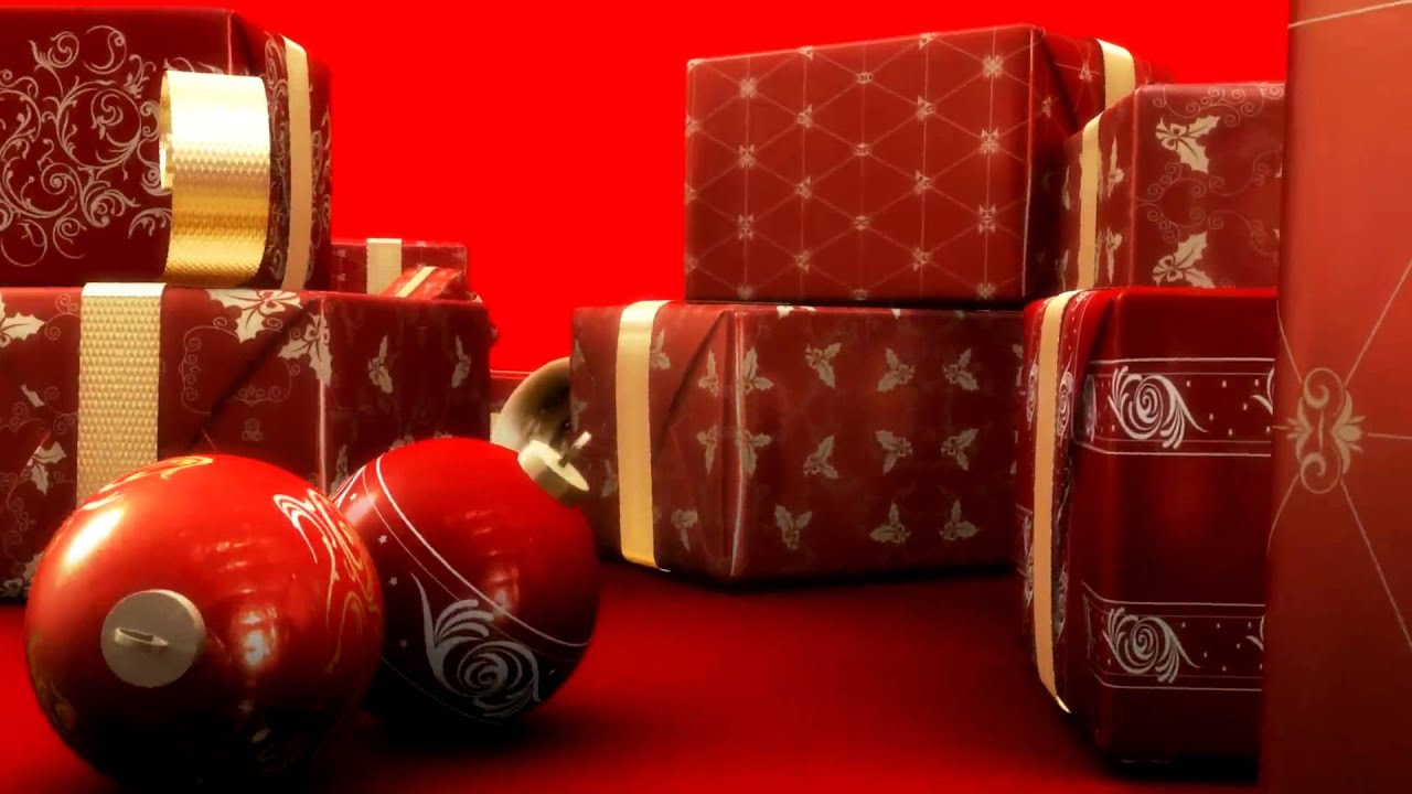 3D product animation of X'mas gift boxes