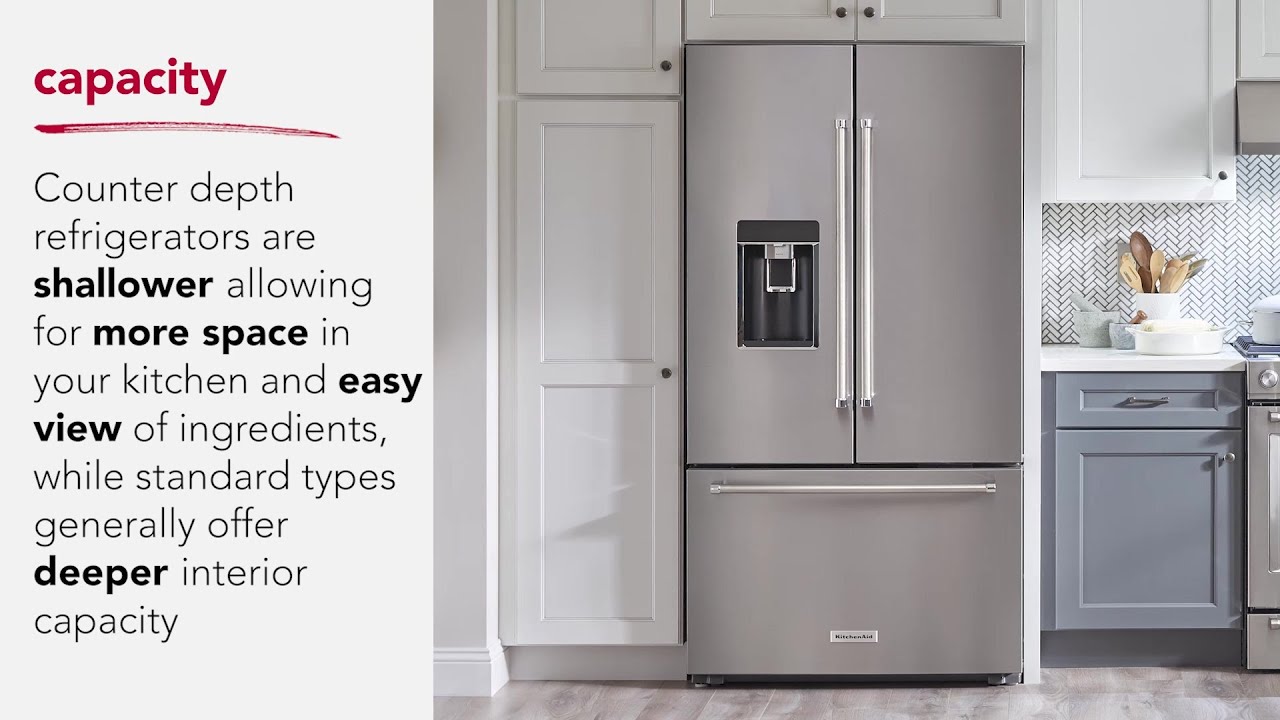 KitchenAid&reg; Counter Depth vs. Standard Depth Refrigerators