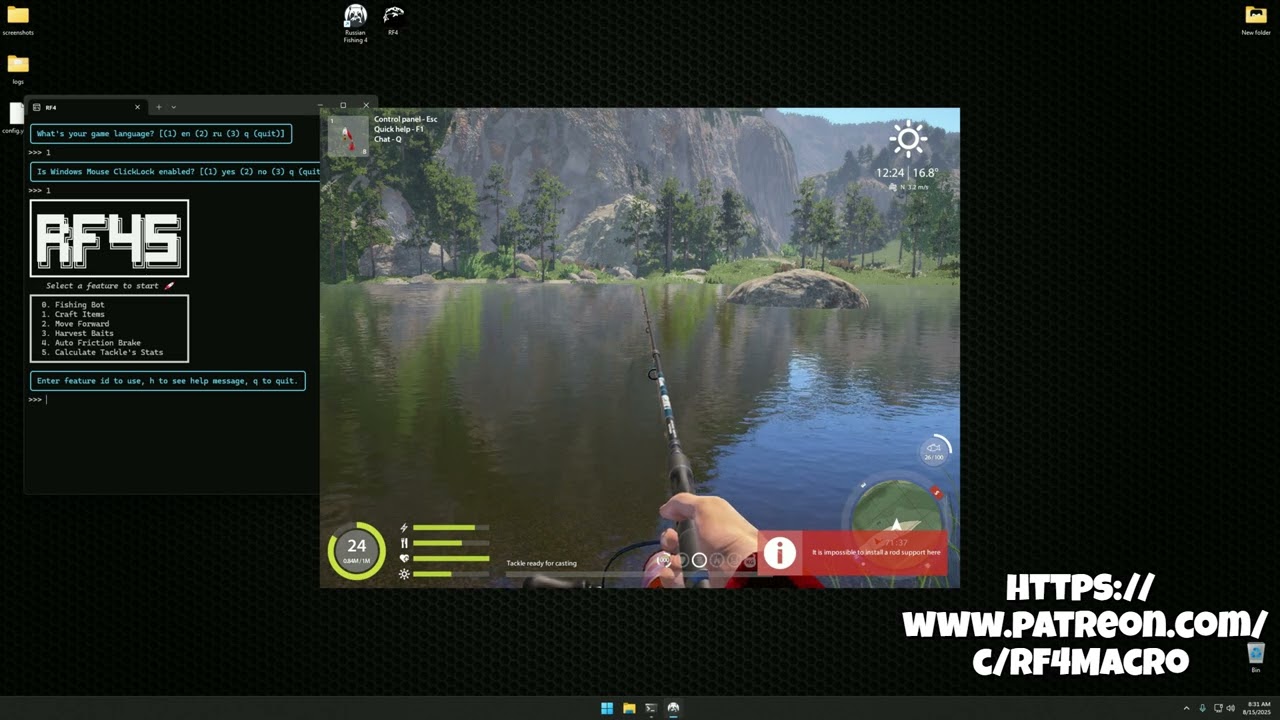 Russian Fishing 4 Macro , Exe Cheat , Auto Fishing , Hack , Silver