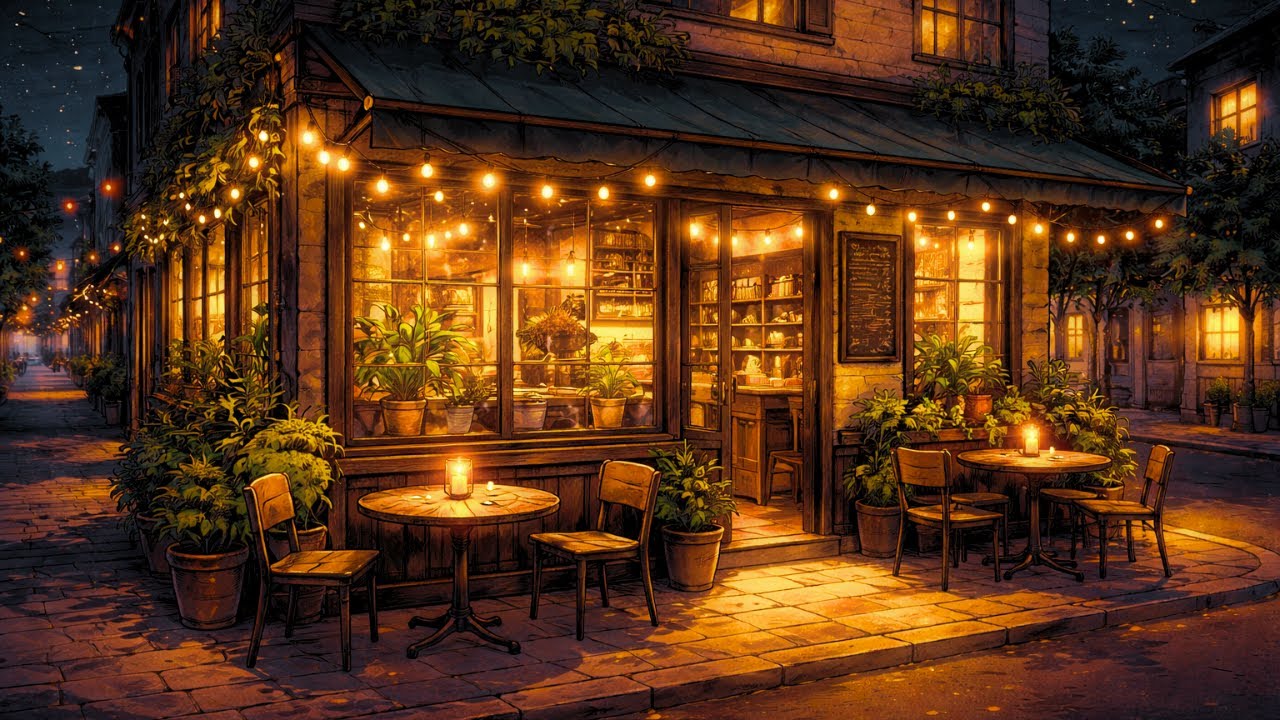 【夜カフェBGM】灯りのともる夜、ゆったり作業する時間｜Night Cafe Ambience