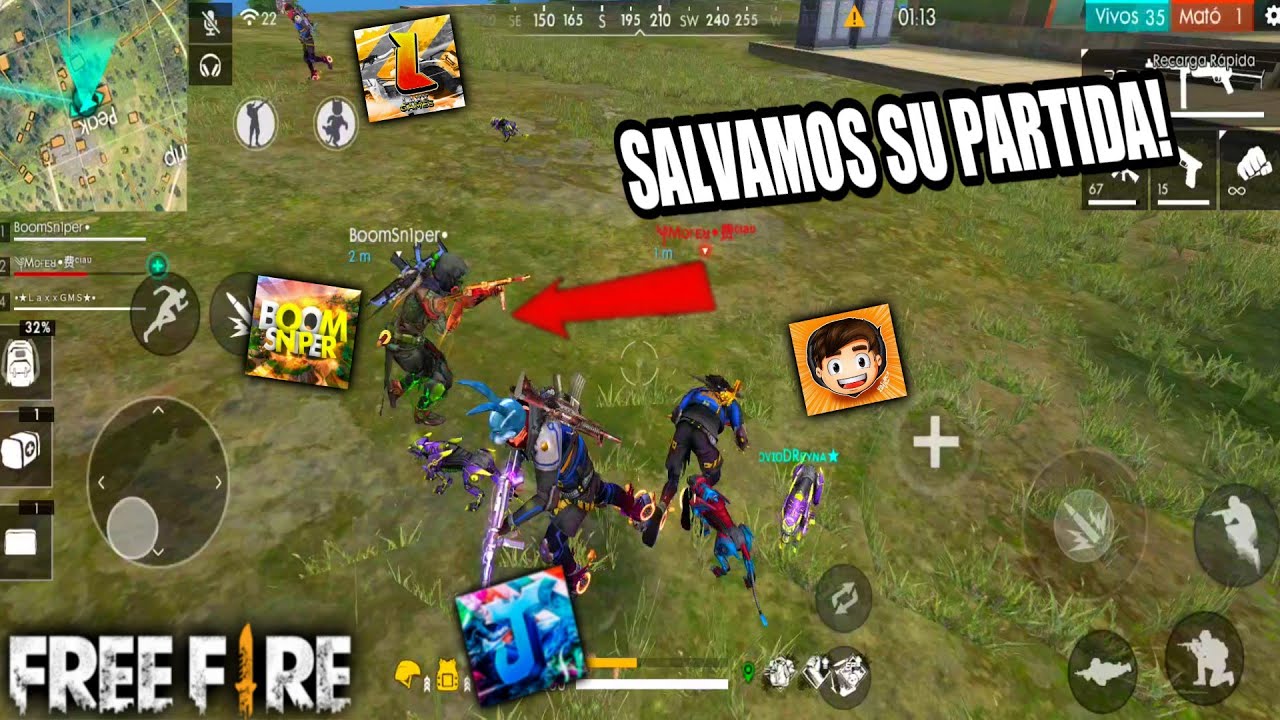 SALVAMOS LA PARTIDA DE BOOMSNIPER DE ESTA MANERA  MUY RARA EN FREE FIRE