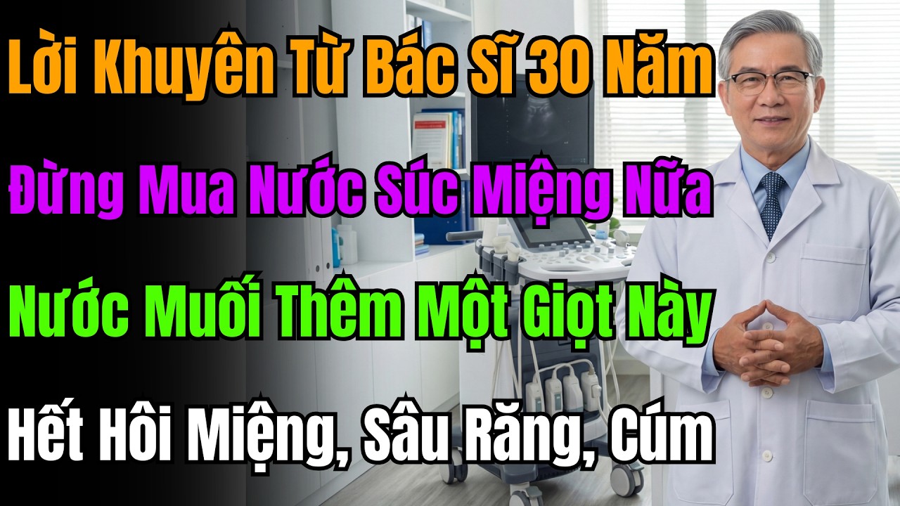 Bác Sĩ Tiết Lộ Bí Mật: Nước Muối Thêm 1 Giọt Này, Hết Sâu Răng, Hôi Miệng, Ngừa Cả Cảm Cúm.