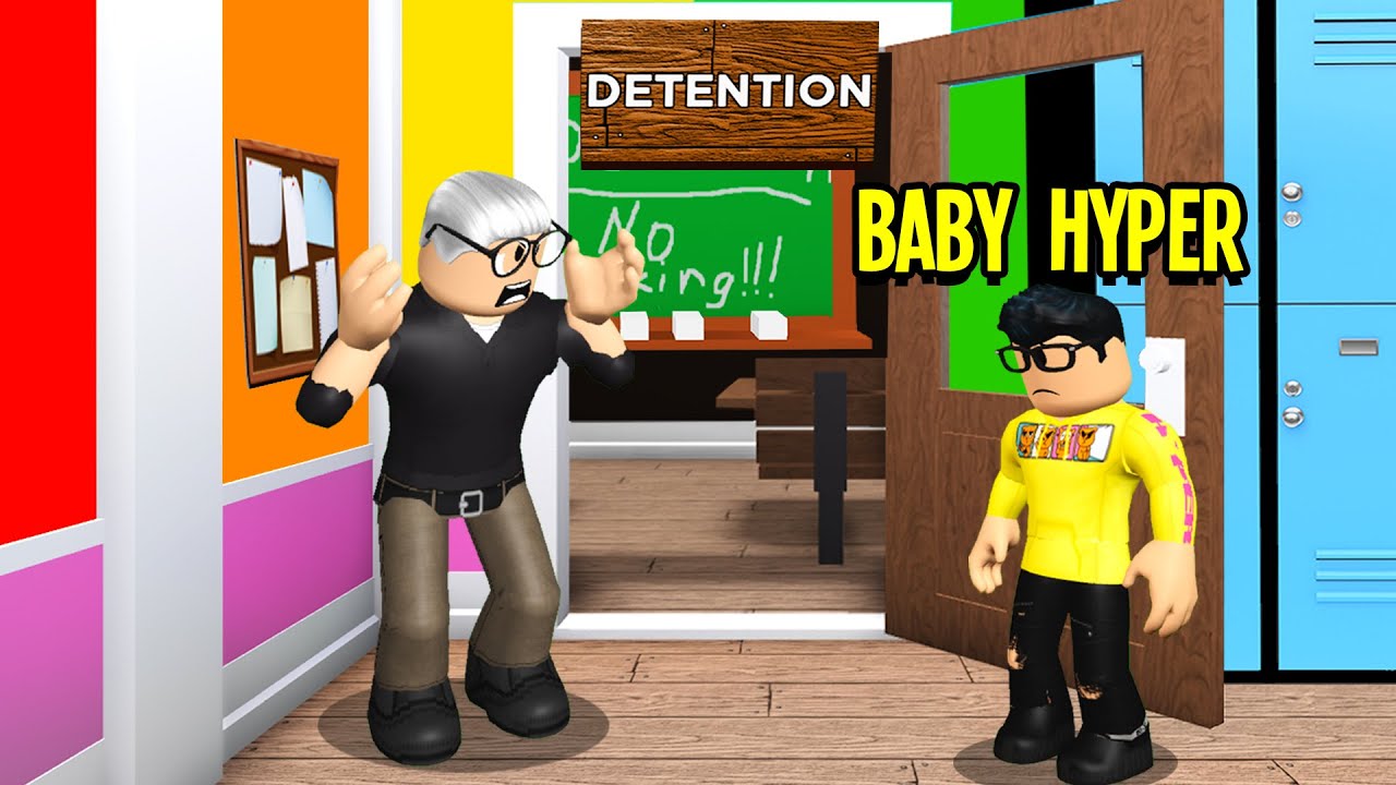 Baby Hyper's Teacher Gave Him Detention.. (Roblox Bloxburg)