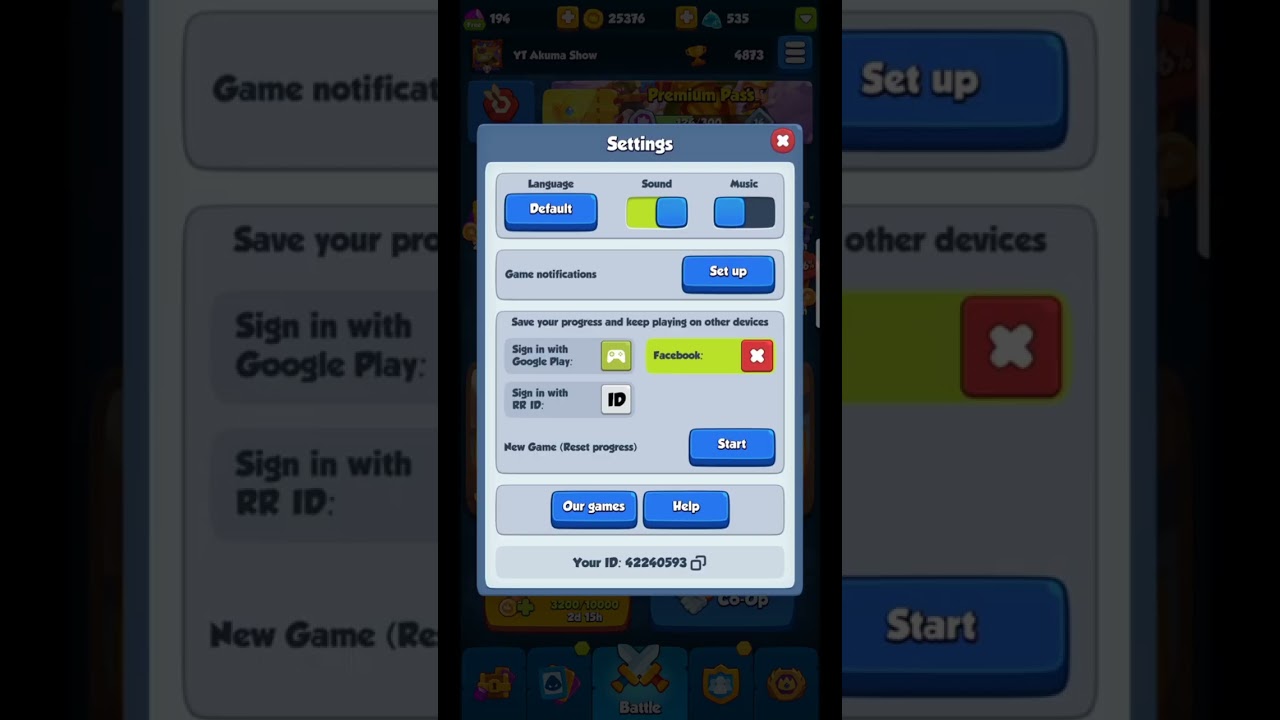 How to change accounts | One device two accounts RUSH ROYALE