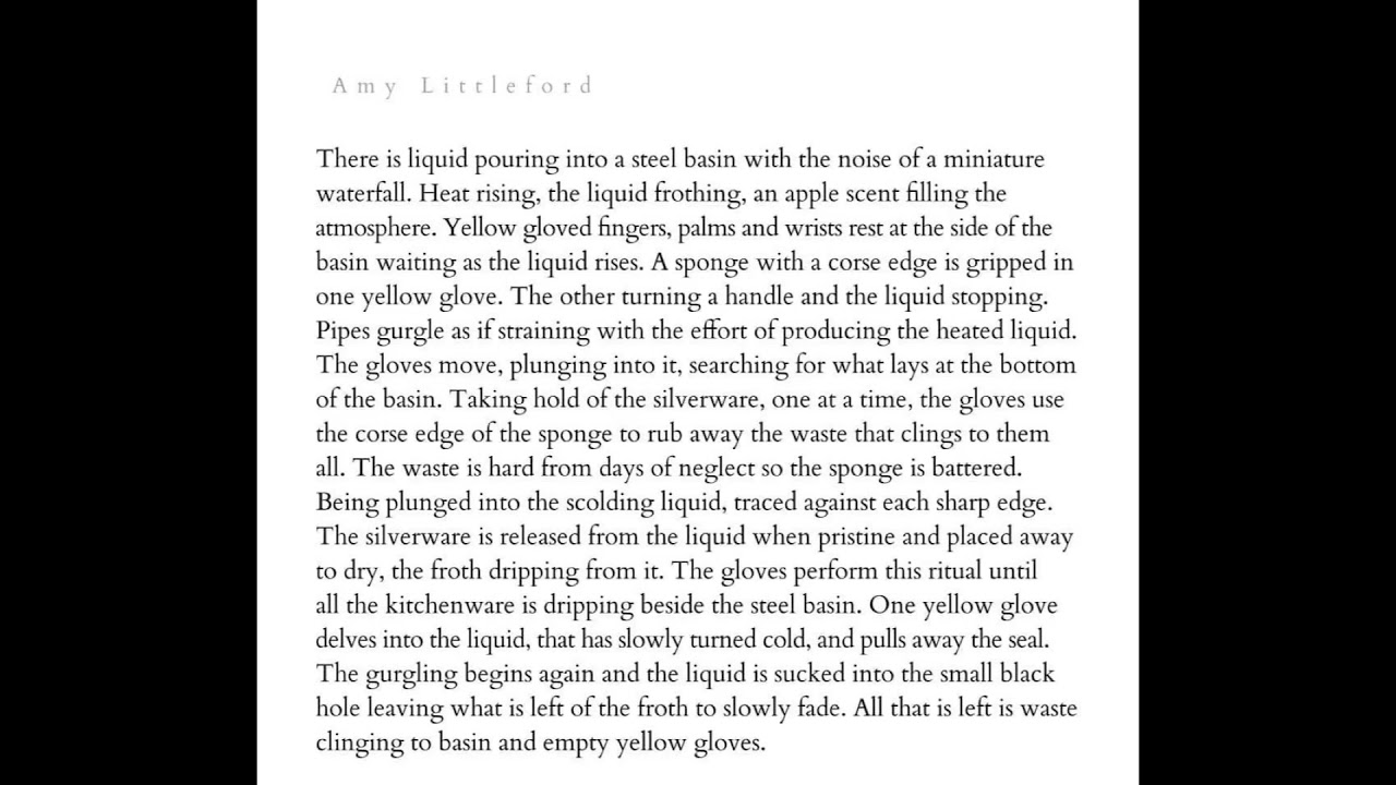 Experimental Writing Piece