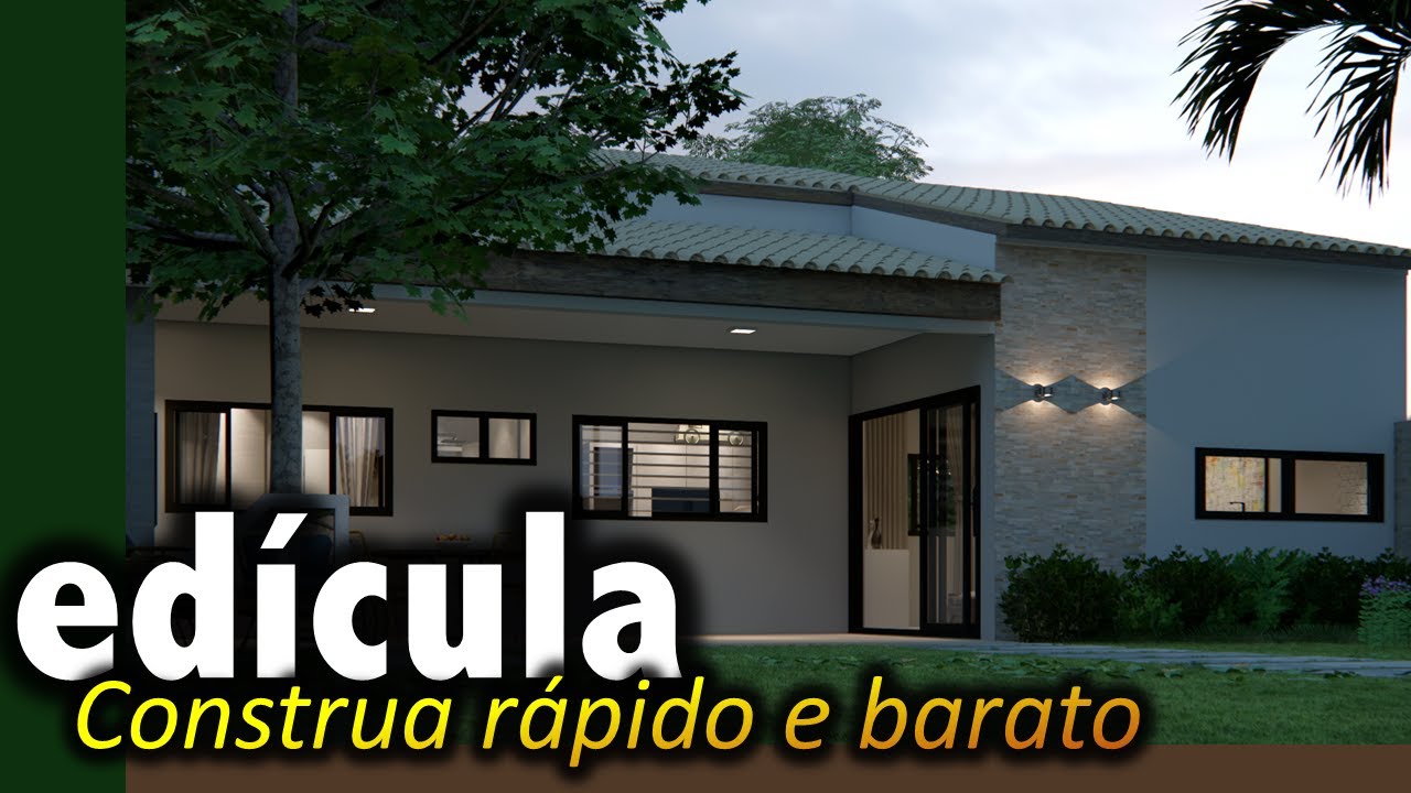 casa meia água | casa popular com 2 quartos | casa barata e fácil de construir em 2022