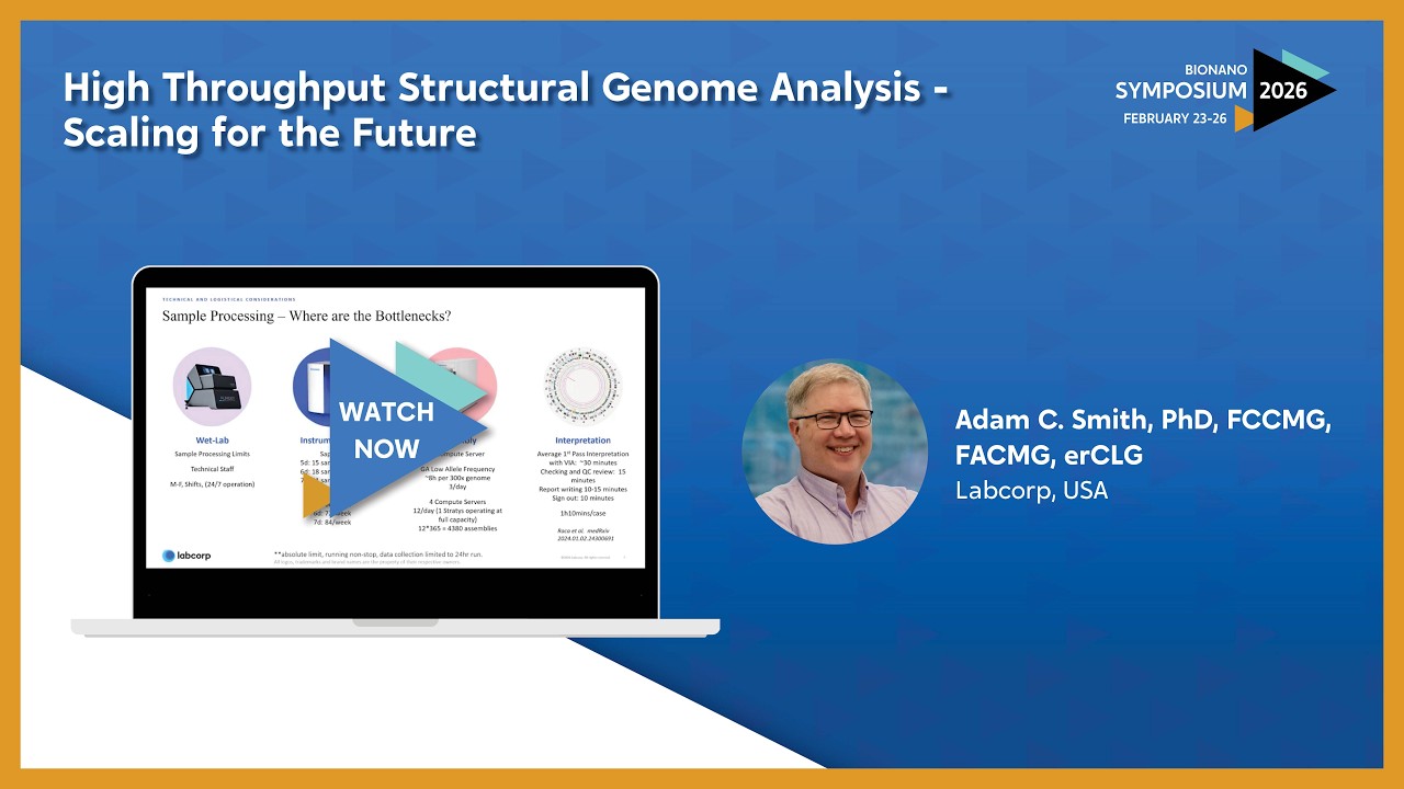 Adam C. Smith, PhD, FCCMG, FACMG, erCLG  |  Bionano Symposium 2026