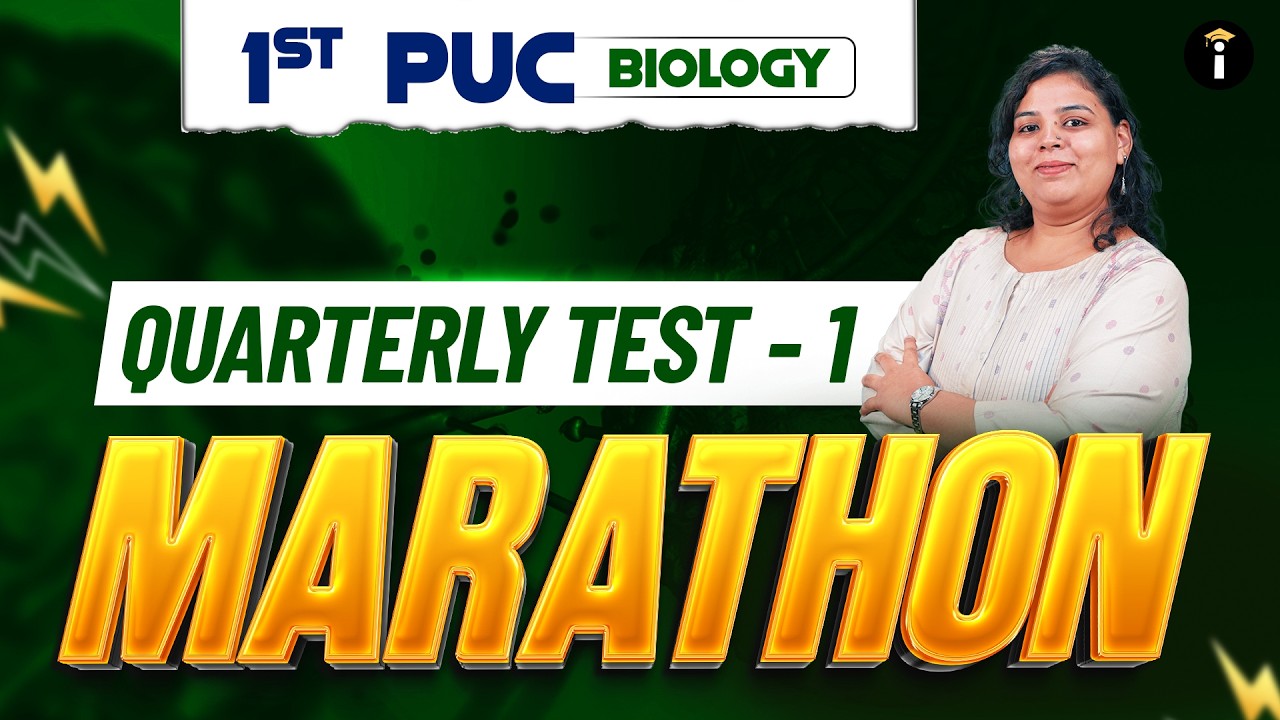 1st PUC Biology  Unit Test-1 MARATHON LIVE  Score 35/35  Important Questions + Best Revision|