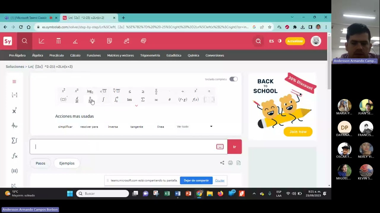 Tarea 2. Punto 3 y 5. Función Logarítmica, Función Exponencial. Ejercicios de aplicación.