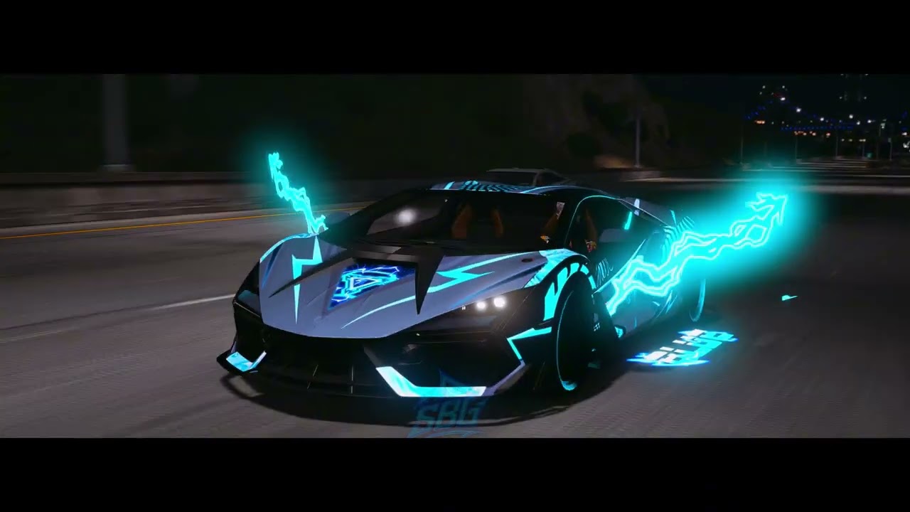 SBG-STORE | CAR | BLUE LAMBOGHINI LED Animation