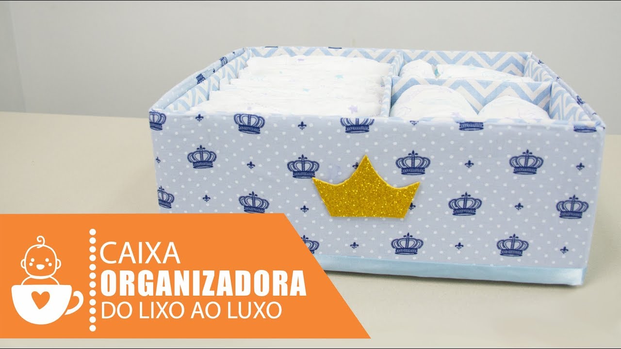 CAIXA ORGANIZADORA FEITA DE PAPELÃO - FAÇA VOCÊ MESMO!