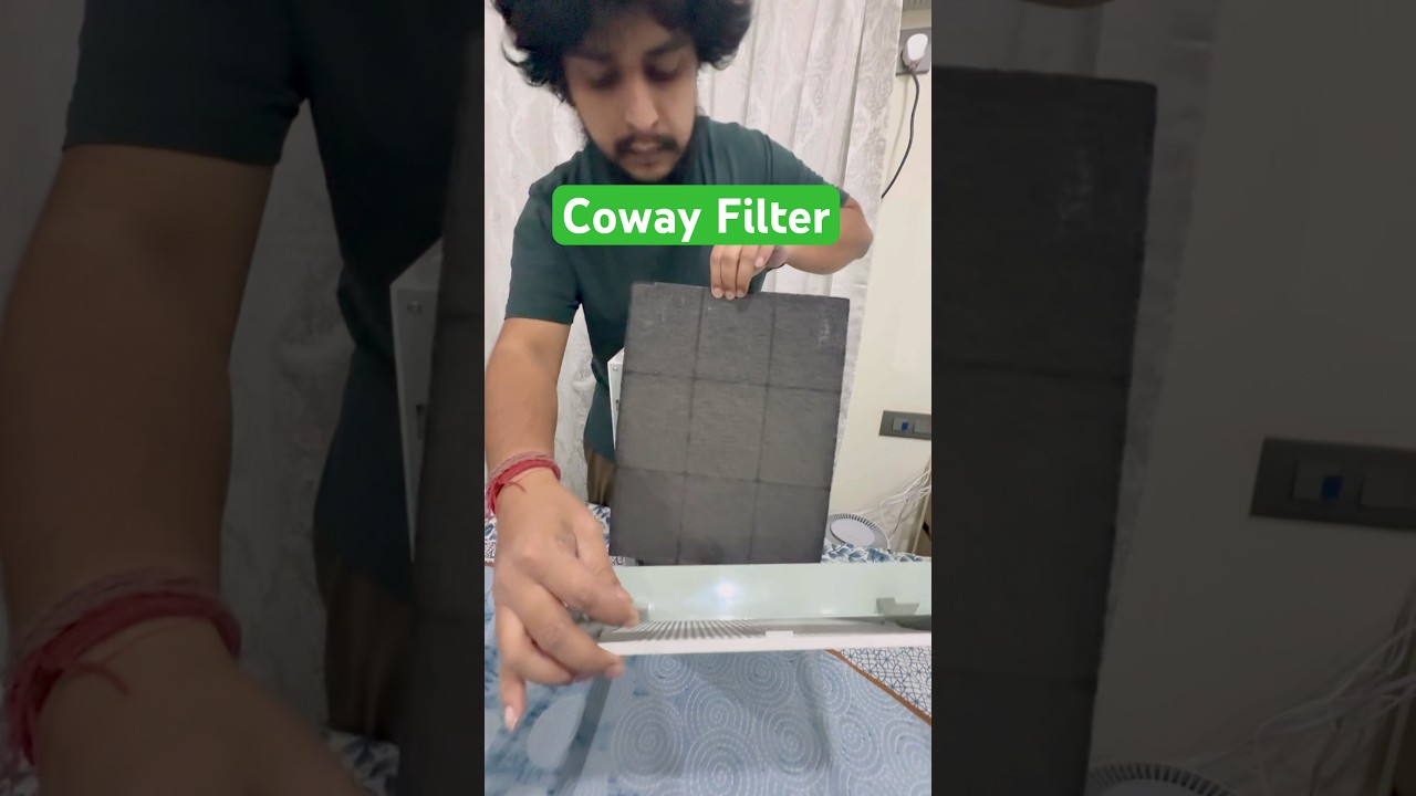 Coway Air Purifier after 1 month, Dirty Clogged Filter 🦠