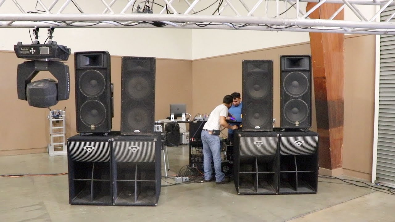 Yamaha V S215V Speakers & Cerwin Vega Subs - Trabajando con Dj Jorge en Madera Fairgrounds!