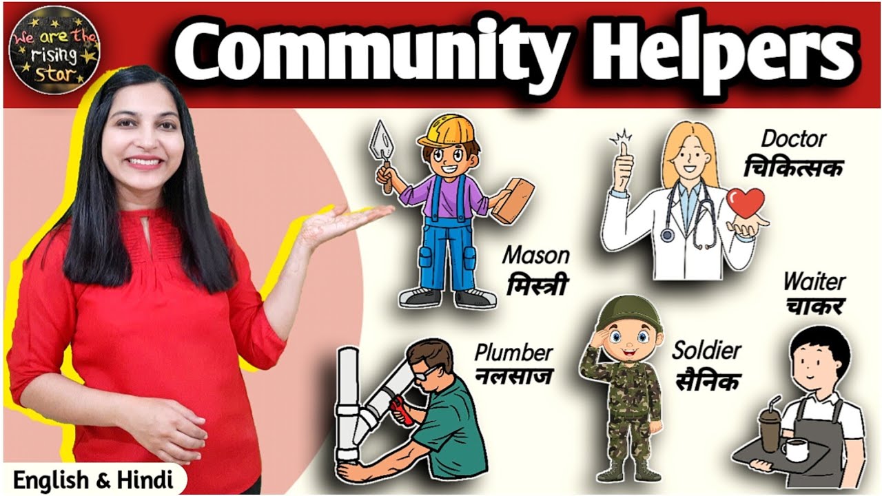 Community Helpers - English & Hindi | Jobs & Occupations for kids  WATRstar #communityhelpers