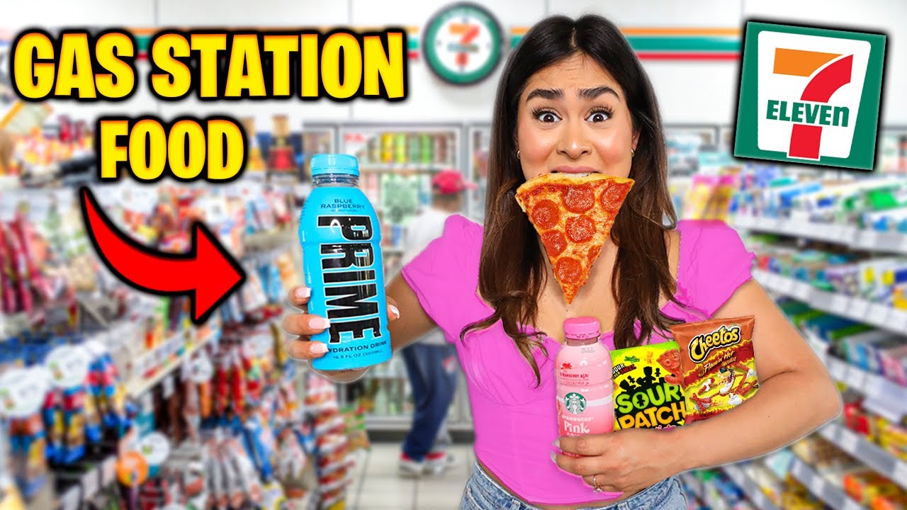 I Only Ate 7 ELEVEN Gas Station Foods for 24 HOURS!!