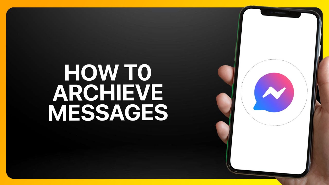 How To Archive Messages in Messenger ! Tutorial