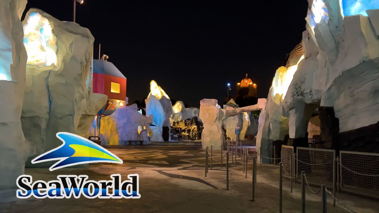 SeaWorld at Night Orlando Florida 2022 | Full Walking Tour