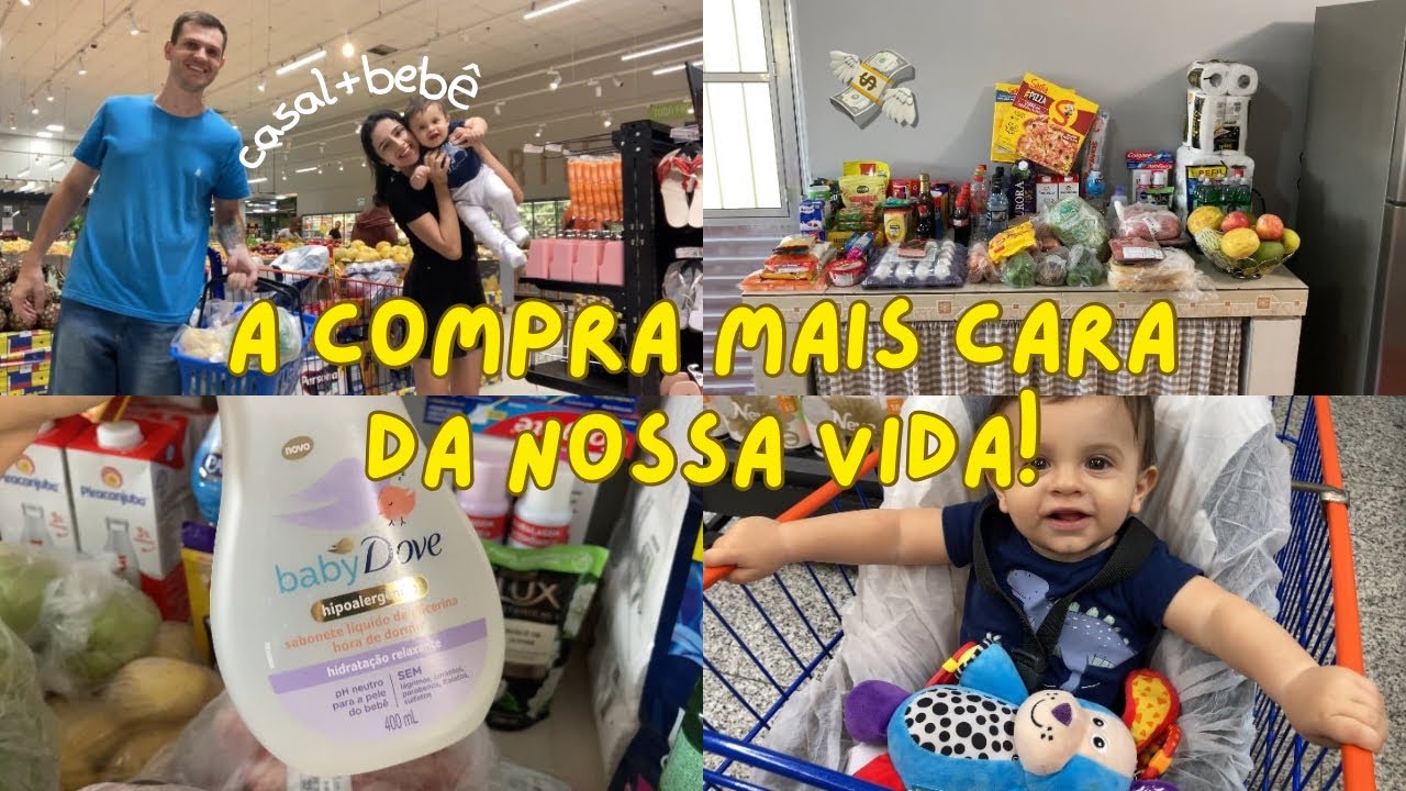 COMPRAS DO MÊS PARA CASAL E BEBÊ- NOSSO QUEIXO CAIU COM O PREÇO FINAL