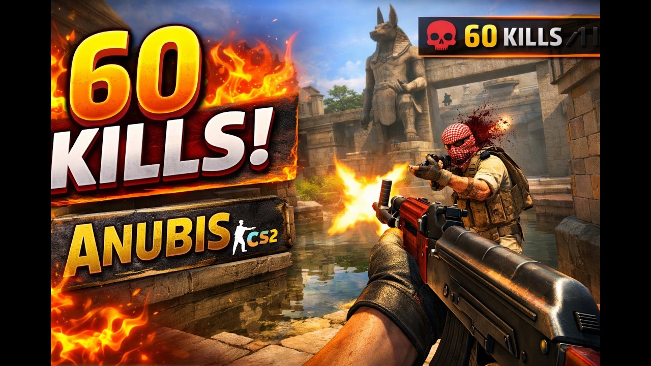 60 KILLS in CS2 Deathmatch on ANUBIS | Aim Beast Mode