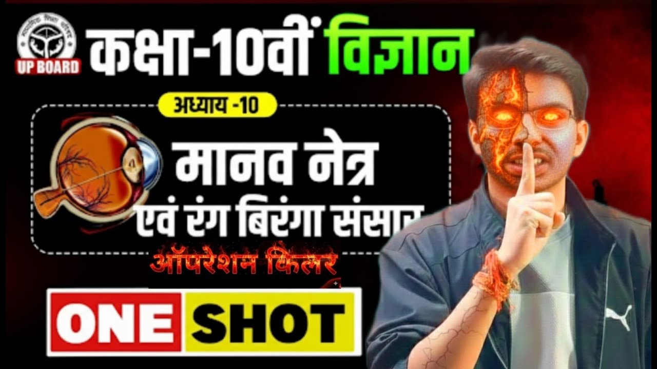 मानव नेत्र एवं रंग बिरंगा संसार in One Shot🔥Human Eyes and Colourful World ✅ Class 10 Science