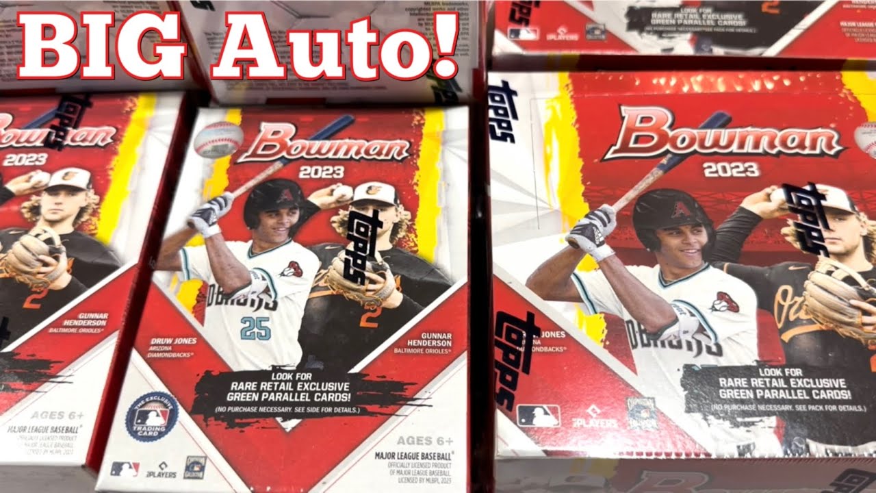 WOW!  HUGE AUTO PULL!  2023 BOWMAN BLASTERS VS RETAIL 24 PACK BOXES!  (Faceoff Friday!)